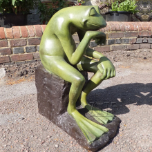 Fine Workmanship Outdoor Decorative Garden Art Bronze Frog Sculpture