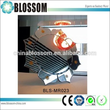 Metal flowers shaped wall art mirror work wall hanging