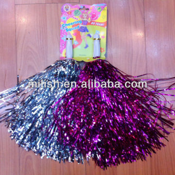 Carnival party Props cheer/cheering squad tinsel pom pom HH-0166