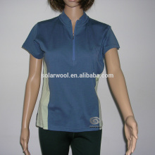 Ladies merino wool short sleeve knitted undershirt