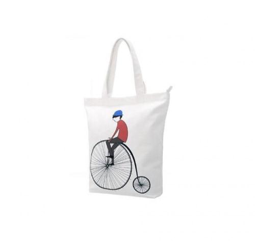 Bolso de bolso blanco de regalo de amor de bicicleta con mango