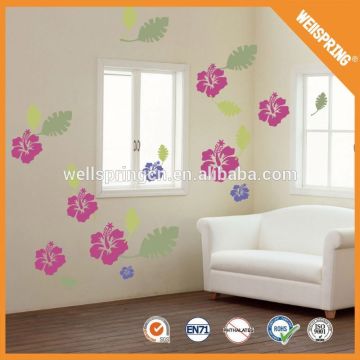 artificial flower, colorful and modern removable flower vinyl wall sticker