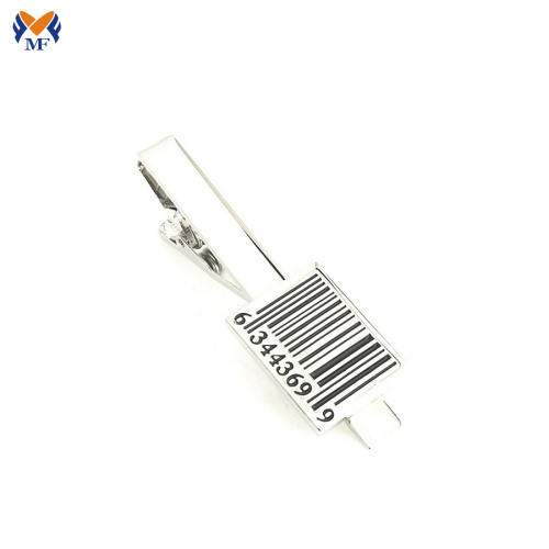Metal silver tie pin clip cufflink set