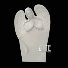 Granite gravestone marble praying hands tombstone and monument headstone with angel wings