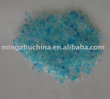 White silica gel with green irregular
