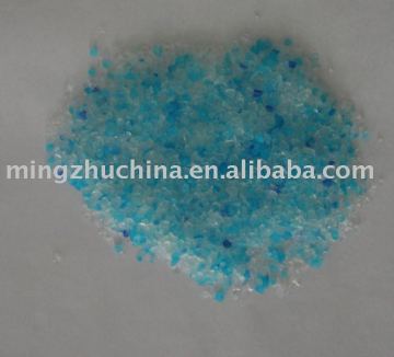 White silica gel with green irregular