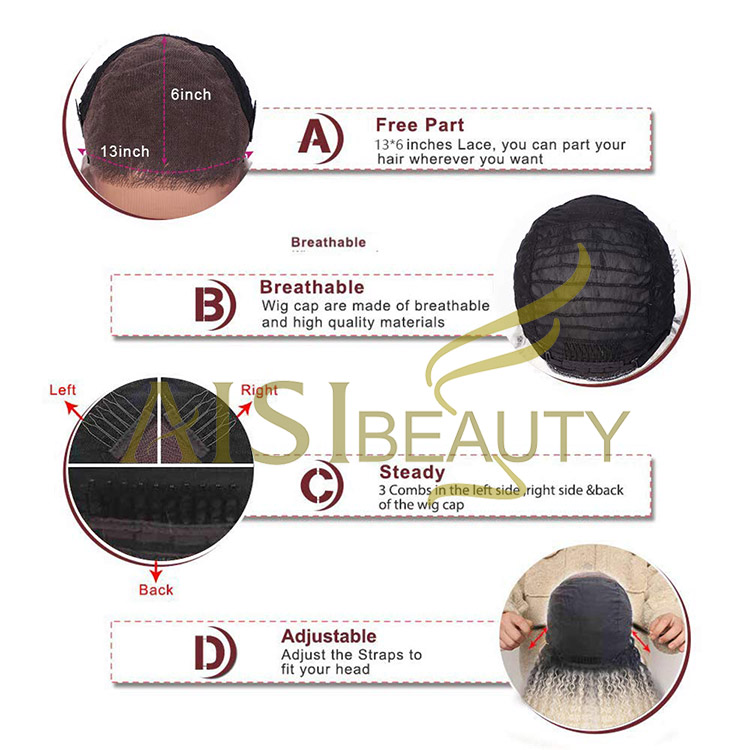Aisi Beauty New Design Vendor Long Wavy 13x6 Kinky Curly Ombre Blonde Swiss Lace Synthetic Hair For Black Women Lace Front Wig