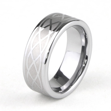 Mens Celtic Knot Tungsten Carbide Rings
