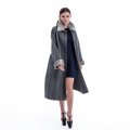 Nuovo stile lungo cappotto invernale puro cashmere