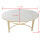 Ellipsoid Marble Top Stainless Steel Coffee Table