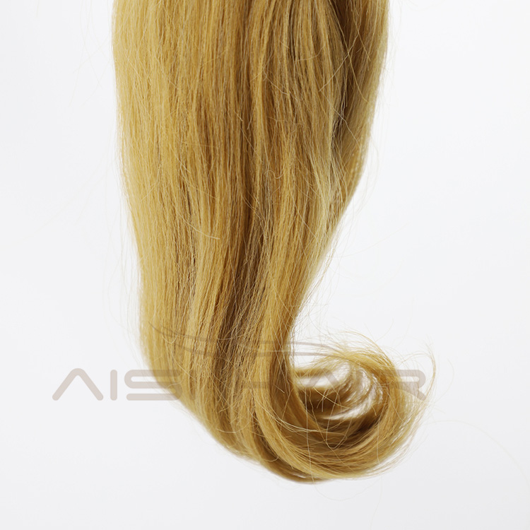 Aisi Hair Vendor Long Straight Curly Wave End Magic Paste Blonde Ponytail Hair Drawstring Synthetic Ponytail Hair Extension