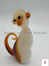 Happy Monkey Glass Sculpture