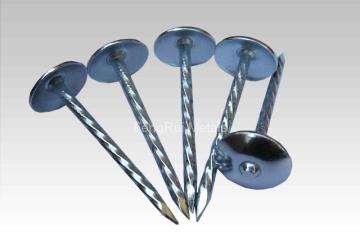 Twisted nails with rubber washer screw nails