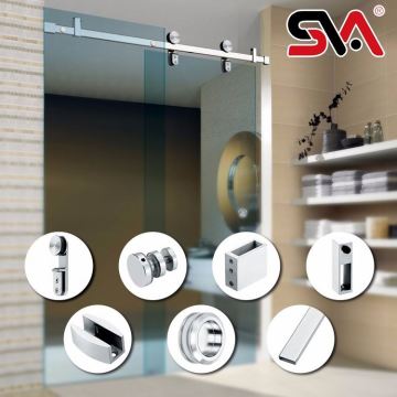 Frameless glass shower door hardware