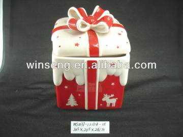 Promotion Gift Ceramic Christmas Round Gift Box