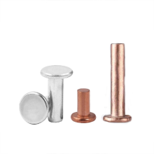 China Manufacturer Supply Aluminum Round Solid Rivet 5x10mm Metal Rivet Plain Steel Solid Flat Head Rivet