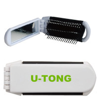 ABS Foldable Comb with Mirror in Set