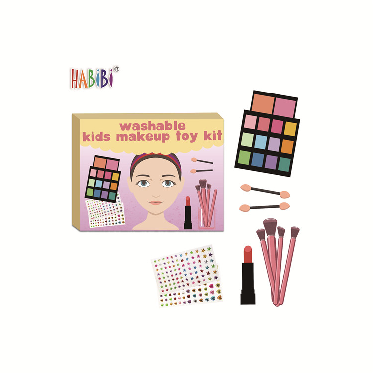 Hot Sale Children's Kids Girl Washable Makeup Colorful Palette toys Kits combination cosmetics Children's makeup