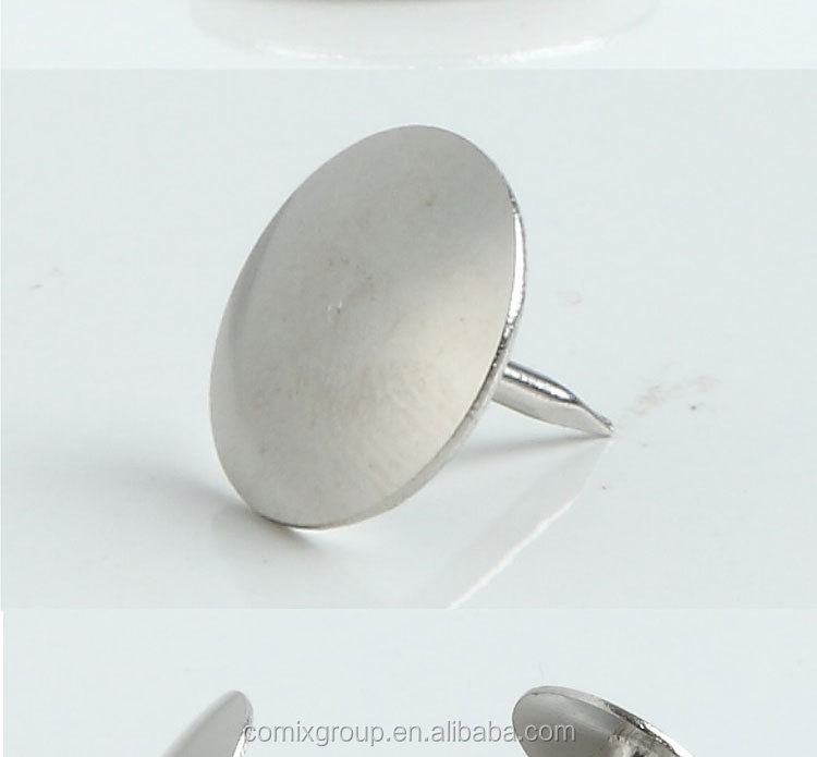 Wholesale Silver metal flat head thumb tack / push pin / drawing pin