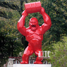 Custom Outdoor Richard Orlinski Fiberglass Wild Kong Oil Gorilla Statue