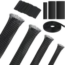 8mm Black Carton Spool Packing 30m Nylon Mesh with Expandable Braided Nylon Sleeve for Wiring