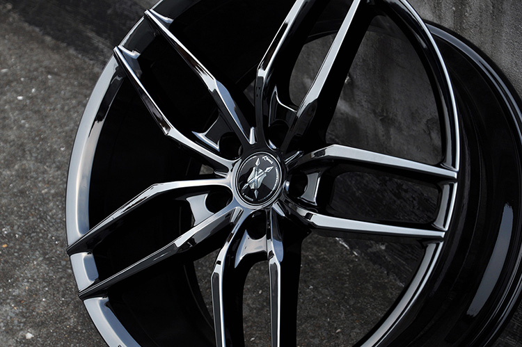 Wholesale modern style black alloy wheel rims 19 inch 5 hole for cars