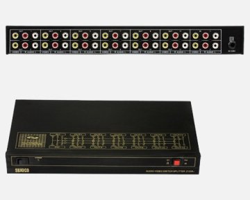 AV SIGNAL SELECTOR WITH 2 INPUTS 12 OUTPUTS