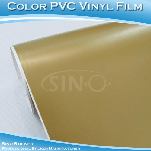 Gouden Matte kleur PVC Vinyl Sticker snijden Film reclame folie