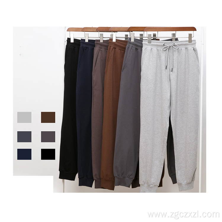 Spring pure cotton loose men's sports pants