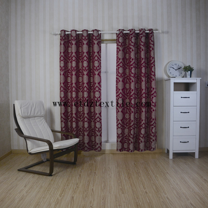 Newest European Prefer Window Curtain GF030 Red Color