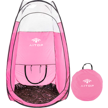 Aitop Professional Spray Tanning Popup Tent in 1/3 Clear Black Portable Mobile Tan Booth With Carry Case