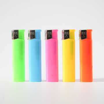 Soft Flame Five Color Plastic Piezo Lighter