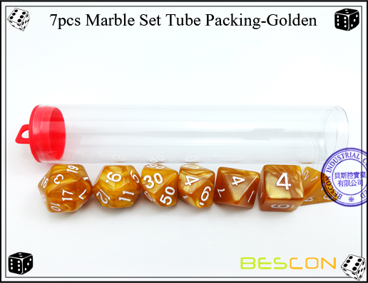 7pcs Mármol Set Tube Packing-Golden-3 7pcs Marble Set Tube Packing-Golden-3