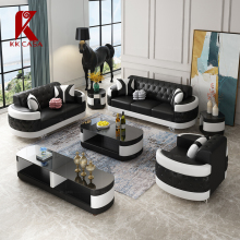 Leather Sofas Luxury Upholstered Modern 3-Piece Living Room Sectional Sofa