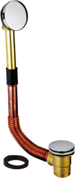 Brass Bath Tub Waste with Copper Pipe 500mm