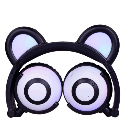 Wireless Panda Ear Music Headphones With LED Light