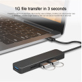 Aluminum Alloy 4 in 1 USB Hub3.0 Portable