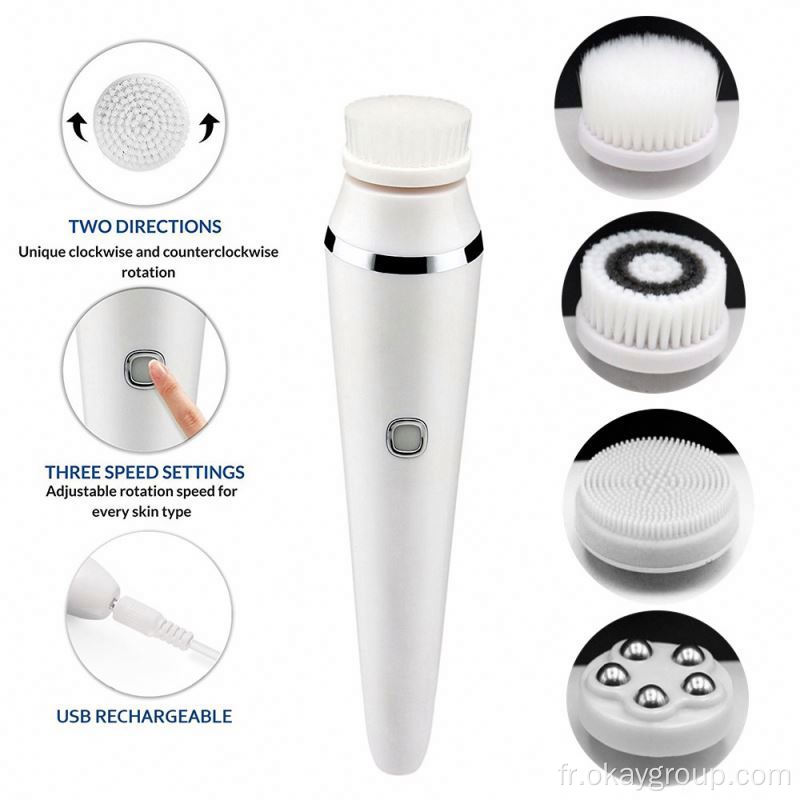 Mini brosses de nettoyage du visage en silicone électrique portable