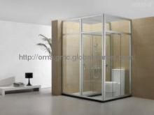 Framing sliding simple shower enclosure