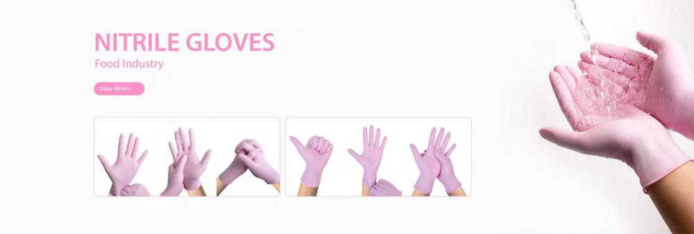 Pink Nitrile Gloves Pic