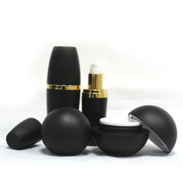 Black plastic ball packaging for cosmetic