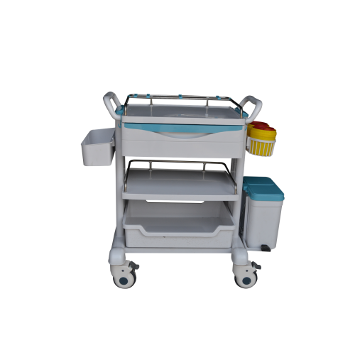 Hospital treatment trolley ABS plastic hand nursing cart