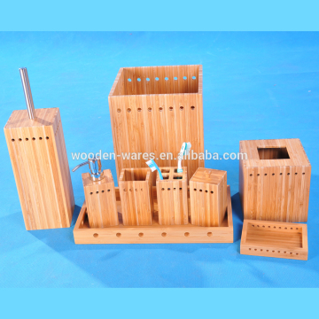 bamboo wood cotton bud holder