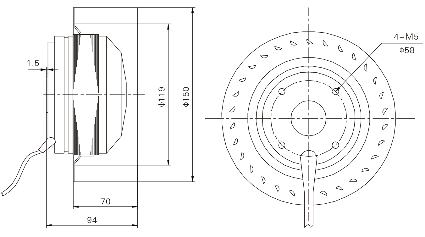 High quality silent side channel 24volt dc centrifugal fan blower