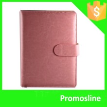 Popular Logo custom a4 leather organizer notebook with pen holder