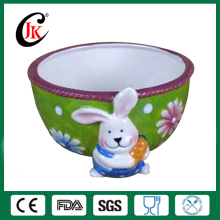 Ceramic easter jar with rabbit design