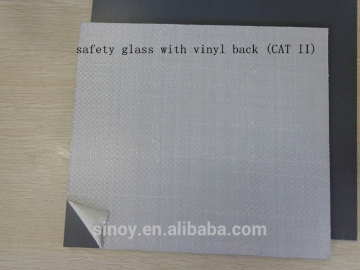 Woven fabric film backed mirror, vinyl CAT II backed mirror, safety mirror with vinyl back cat ii