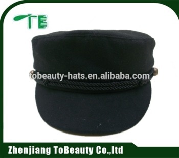 black custom made wool cap