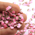 5 * 7mm Roze Cartoon Cup Cake Clay Slice Gesimuleerde Voedsel Hagelslag DIY Accessoires