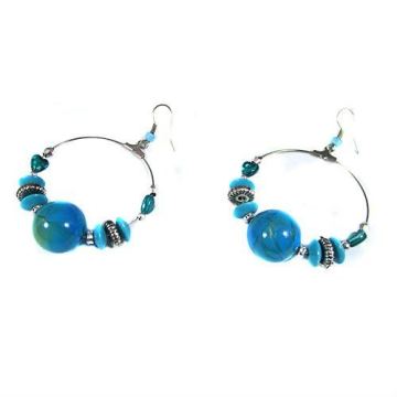 Round shaped fashion earring acrylic beads charm earring